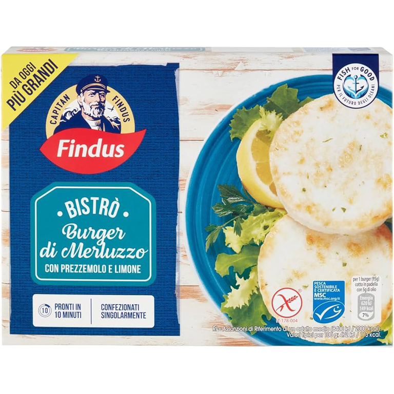FINDUS BURGER MERLUZ PREZZ190G